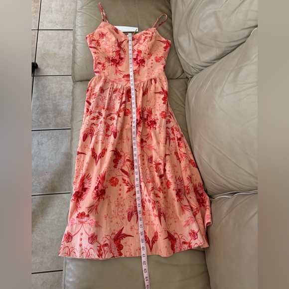 House Of Harlow 1960 Linen Blend Midi Dress - Picture 13 of 15